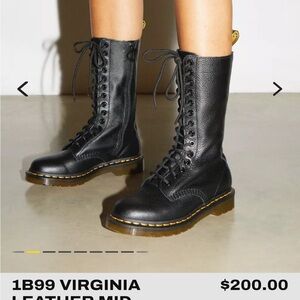 Dr. Martens 1B99 Black Virginia Leather Zip Women's Boots